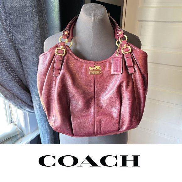 Coach Handbags - Coach Oxblood Leather Satchel